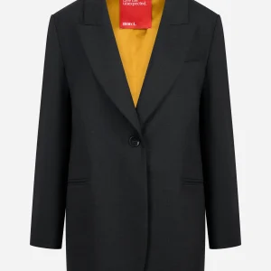 Blazer over in fresco lana stretch grigio