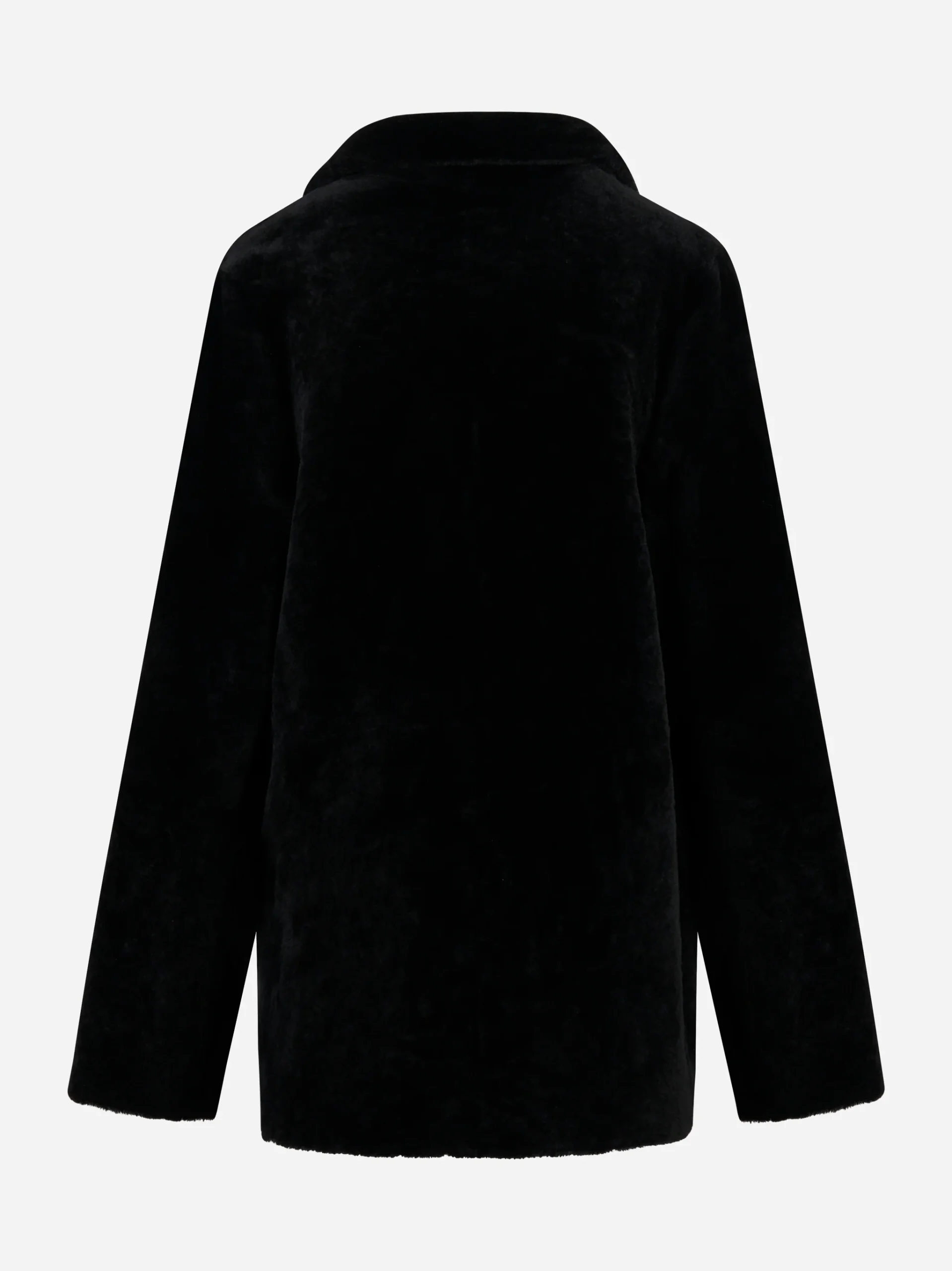 Shearling double con bottoni nero - immagine 5