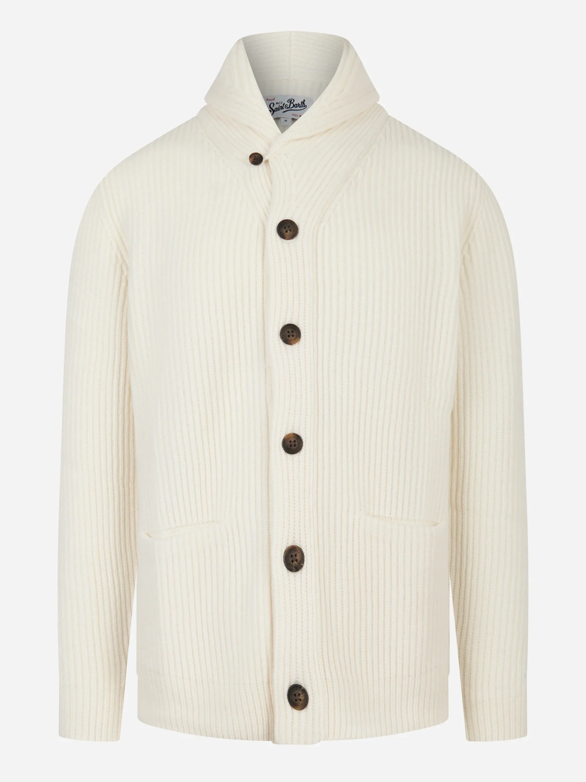 Cardigan Glasgow in lana Bianco - immagine 2