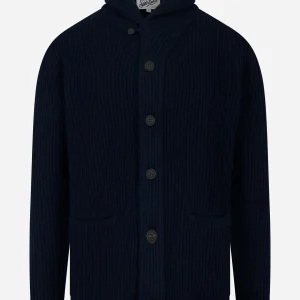 Cardigan Glasgow in lana Blu