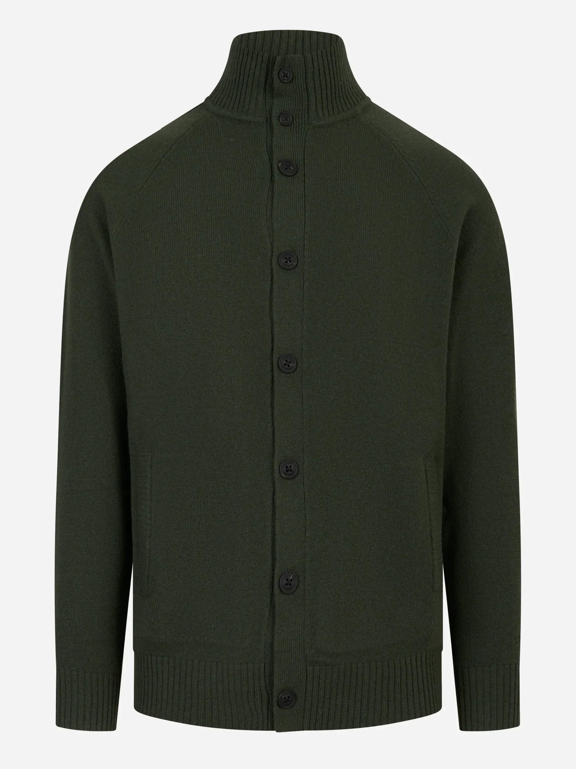 Cardigan Galway in lambswool Verde