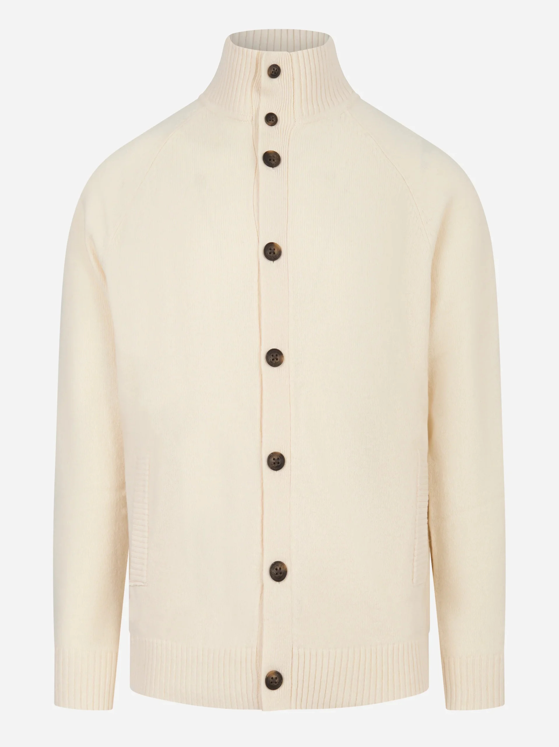 Cardigan Galway in lambswool Bianco