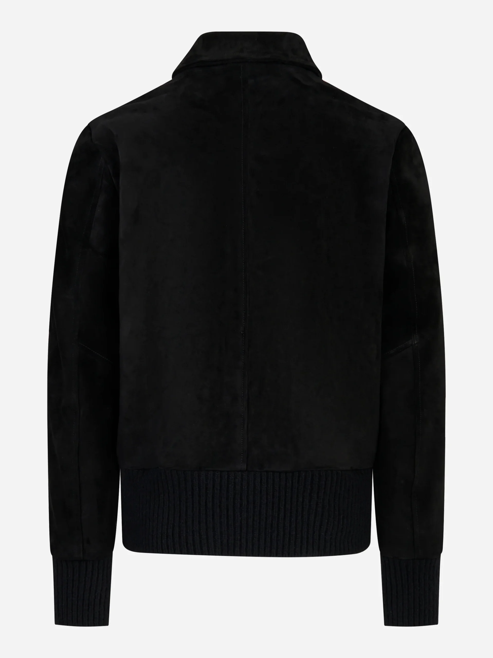 Giacca aviatore nera in vitellino velour - immagine 6