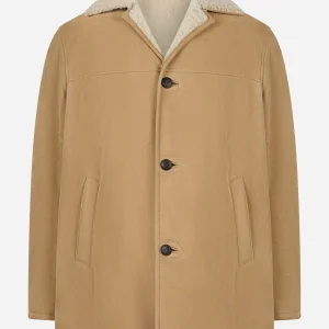 Shearling Steve con bottoni Beige