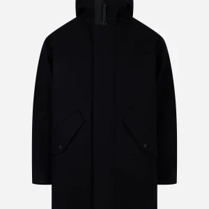 Parka sfoderato Himeg in lana e cashmere Blu