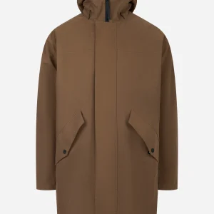 Parka con interno staccabile in nylon Marrone