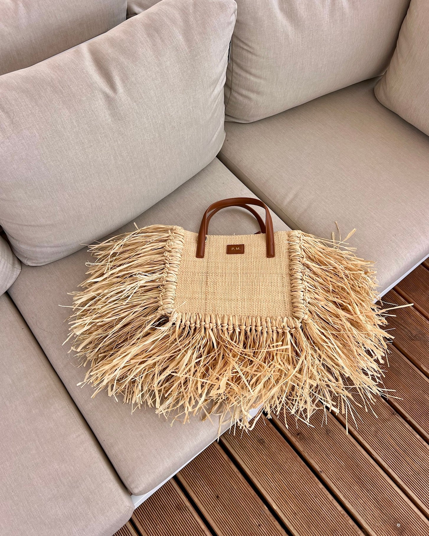 Borsa in Paglia con Frange - immagine 4