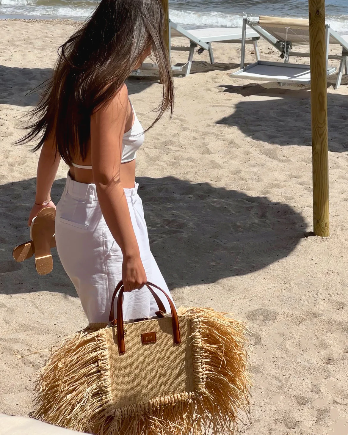 Borsa in Paglia con Frange - immagine 3