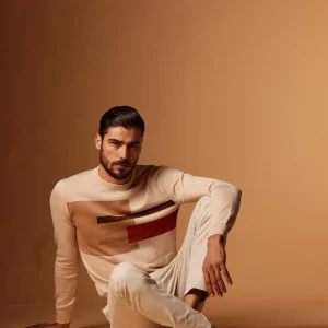 Girocollo con intarsio