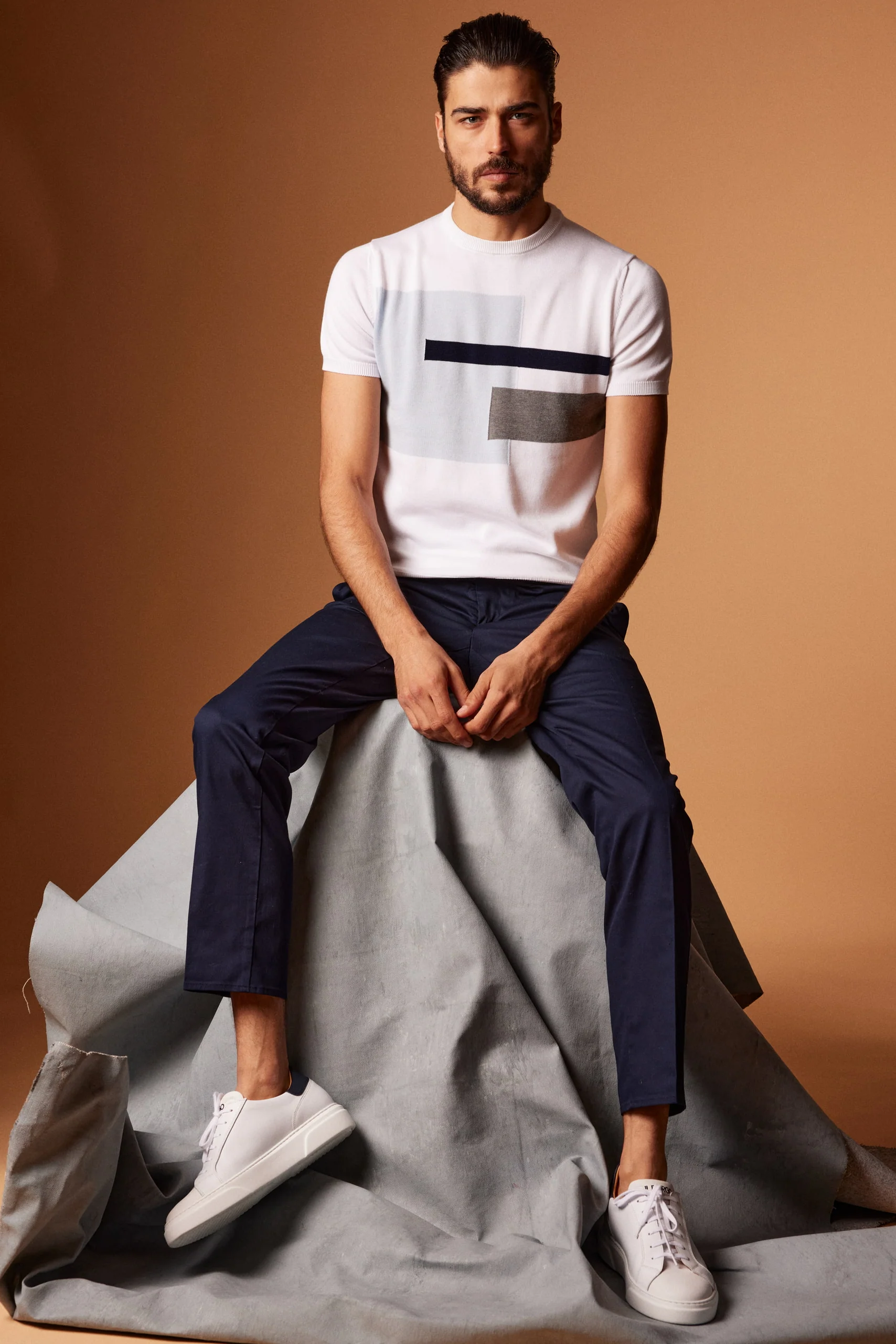 T-shirt girocollo color block - immagine 2