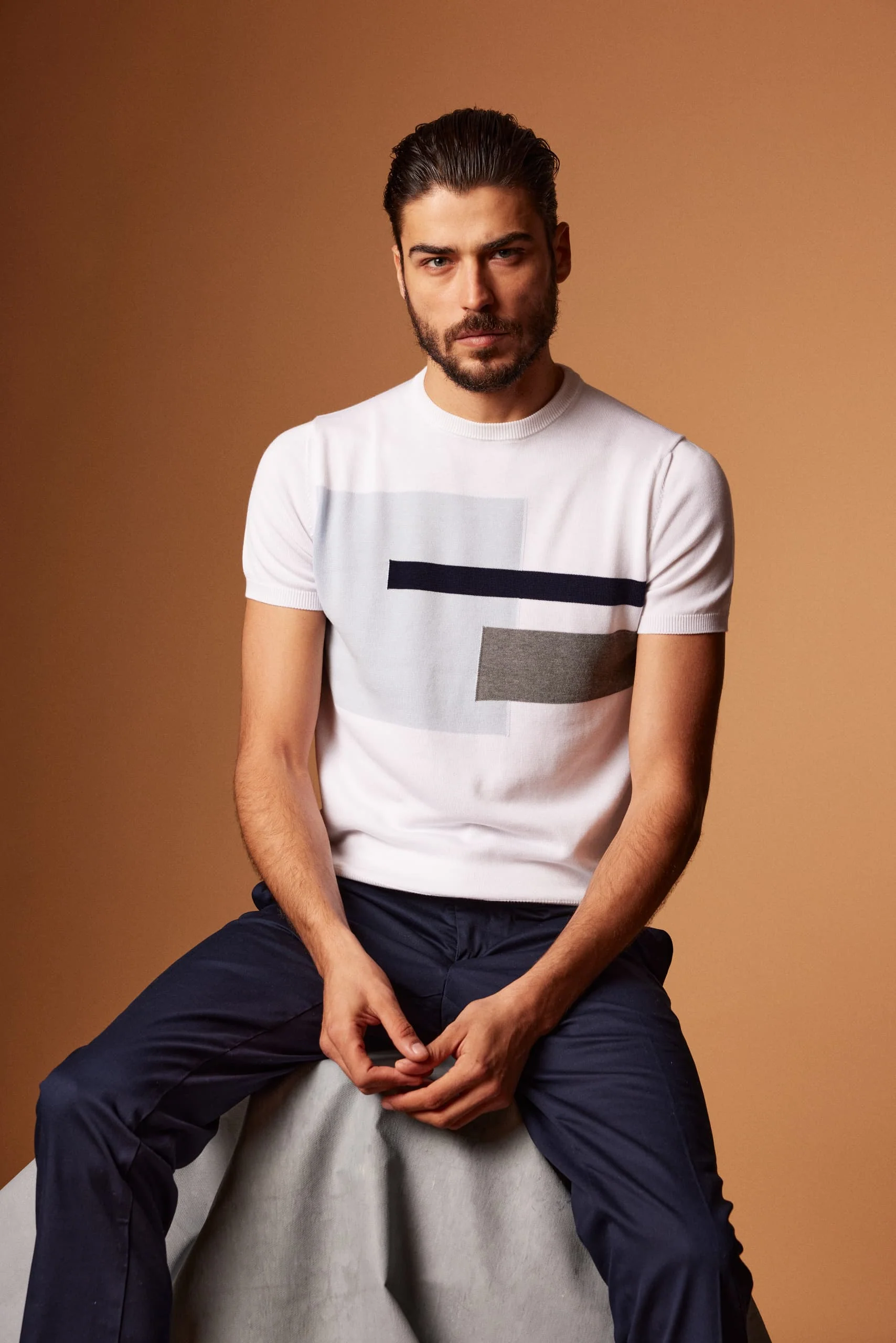 T-shirt girocollo color block - immagine 3