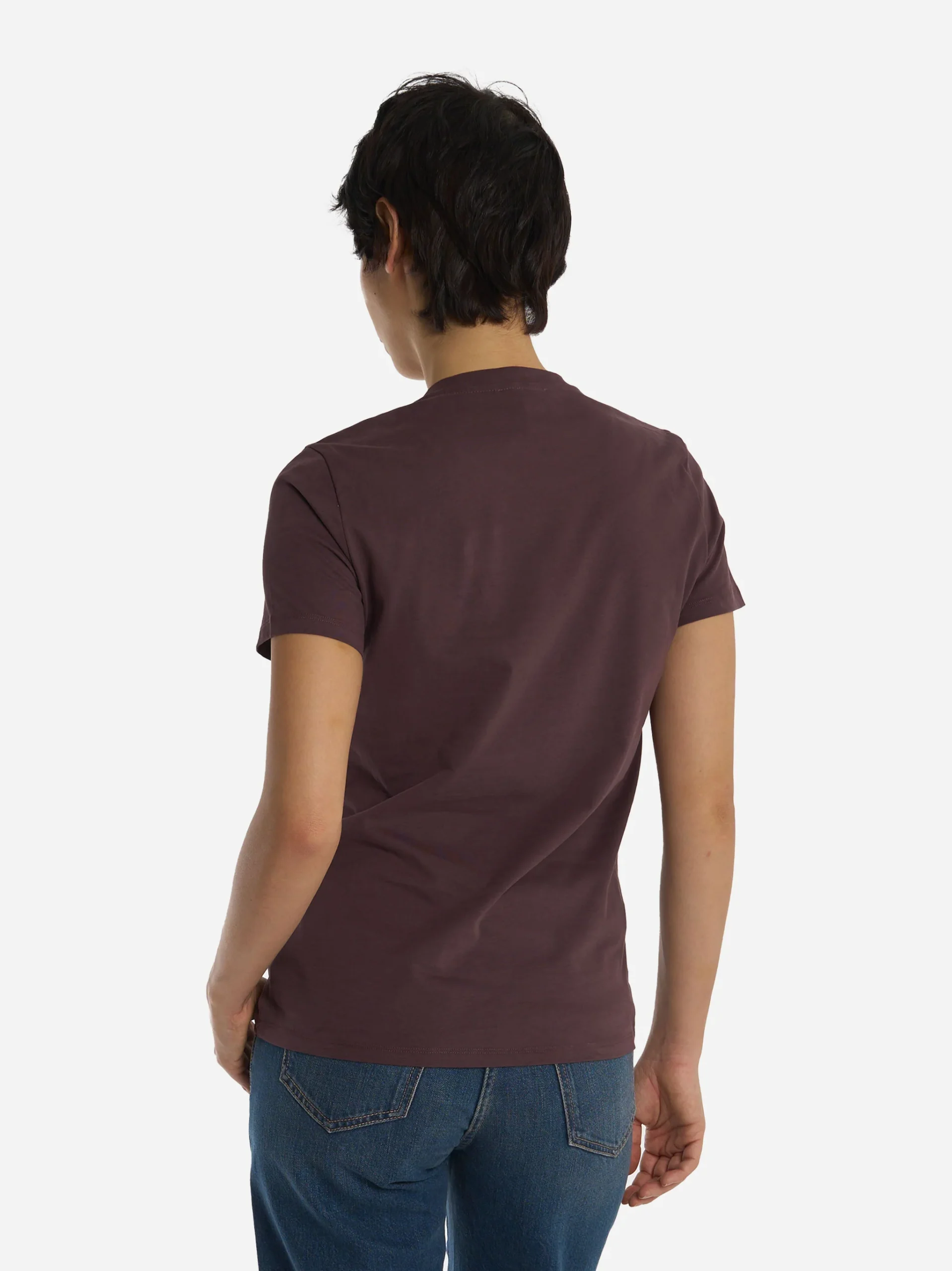 T-shirt in jersey di cotone Bordeaux - immagine 5
