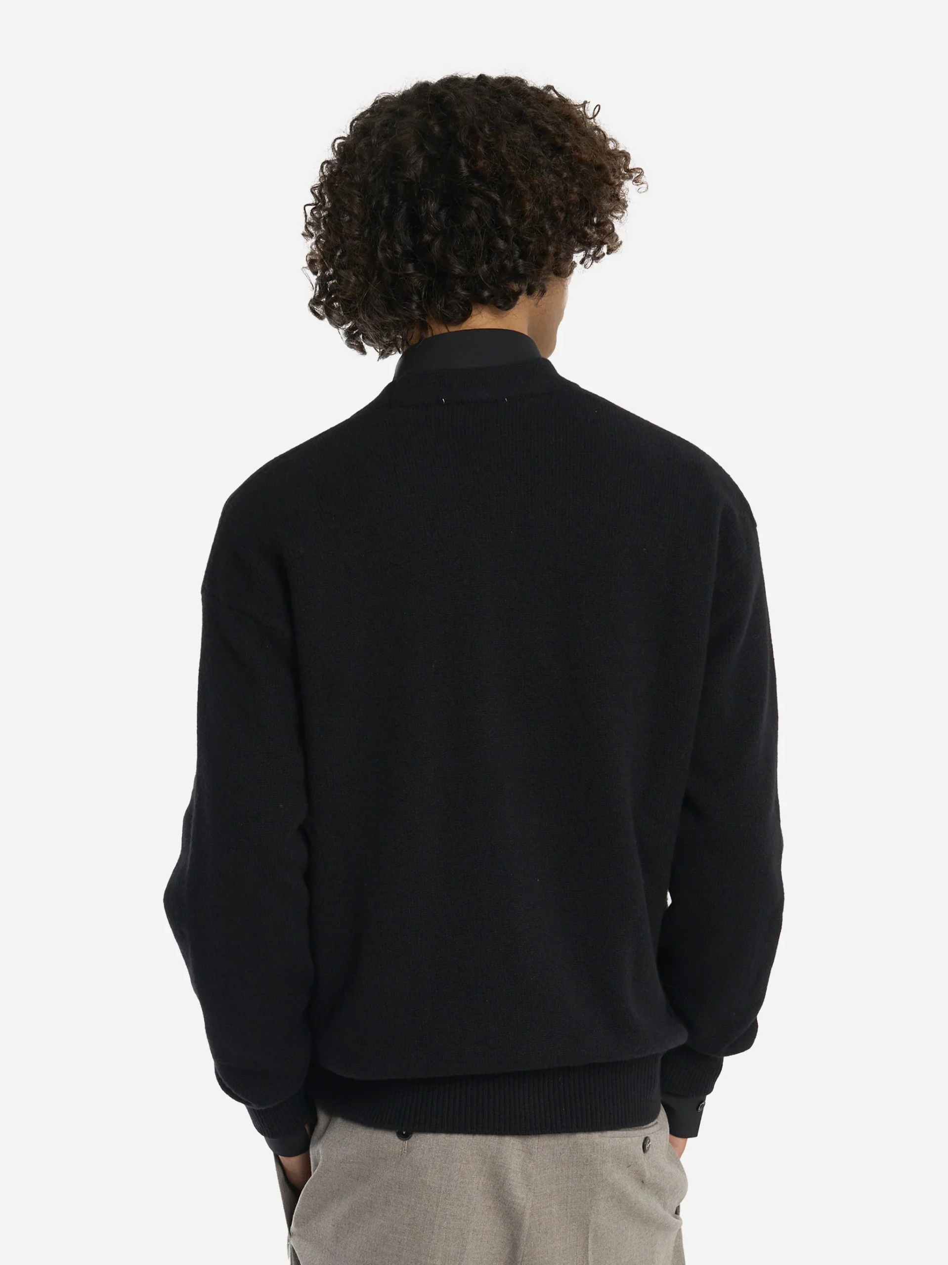 Cardigan in lana merinos e cashmere Nero - immagine 4