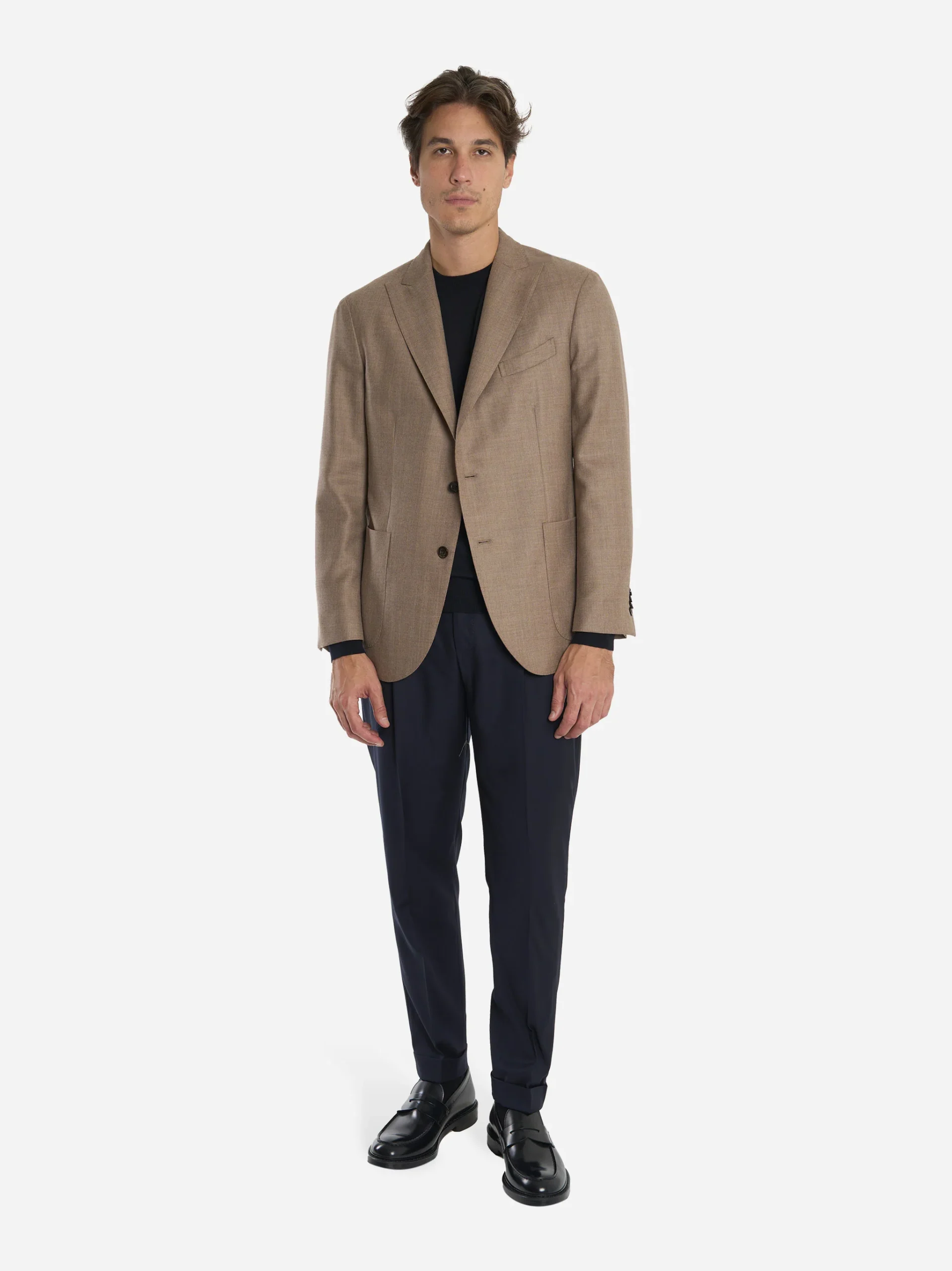 Blazer monopetto in lana Beige - immagine 3