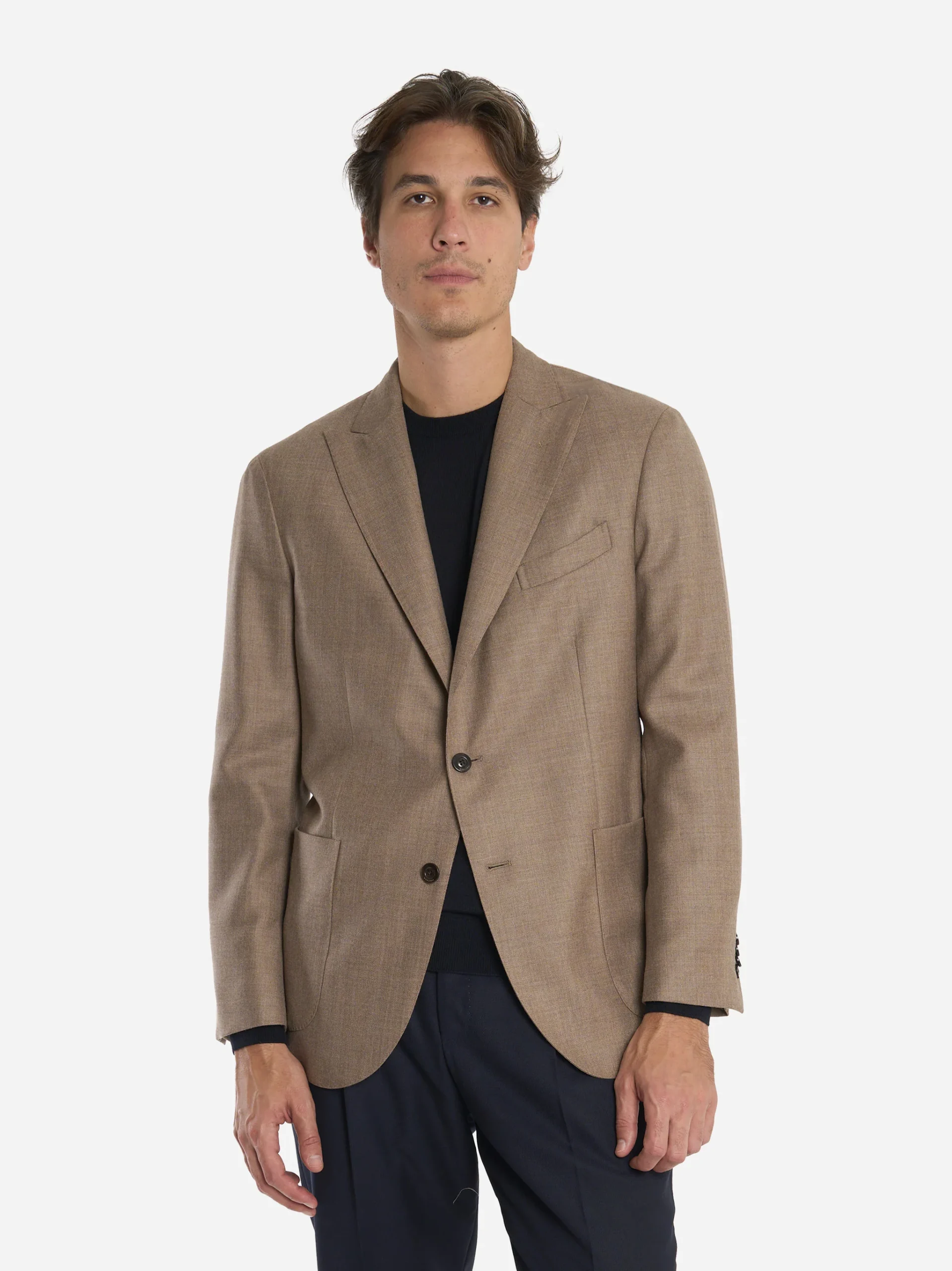Blazer monopetto in lana Beige - immagine 4