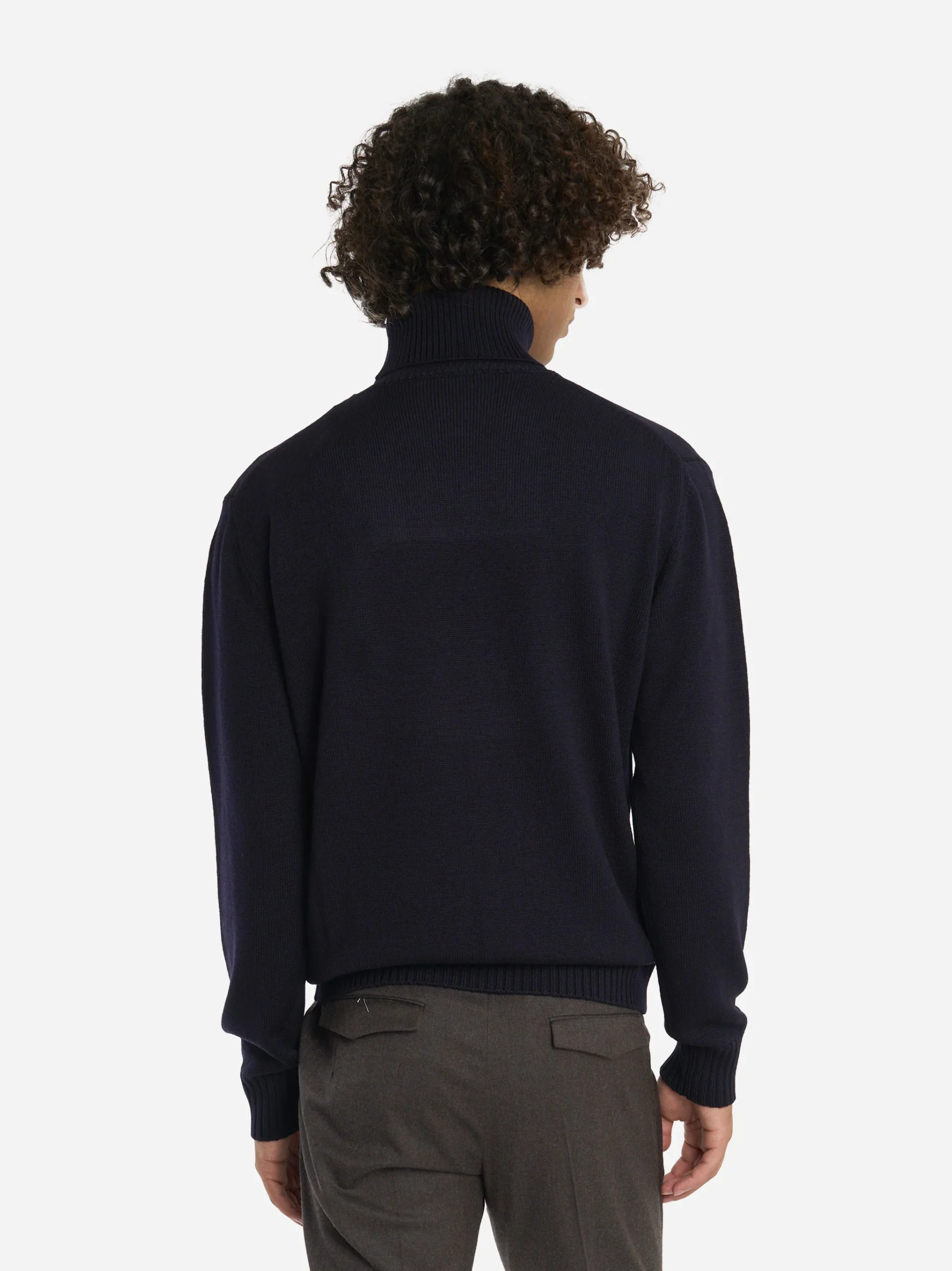 Dolcevita in lana merinos finezza 7 Blu - immagine 5