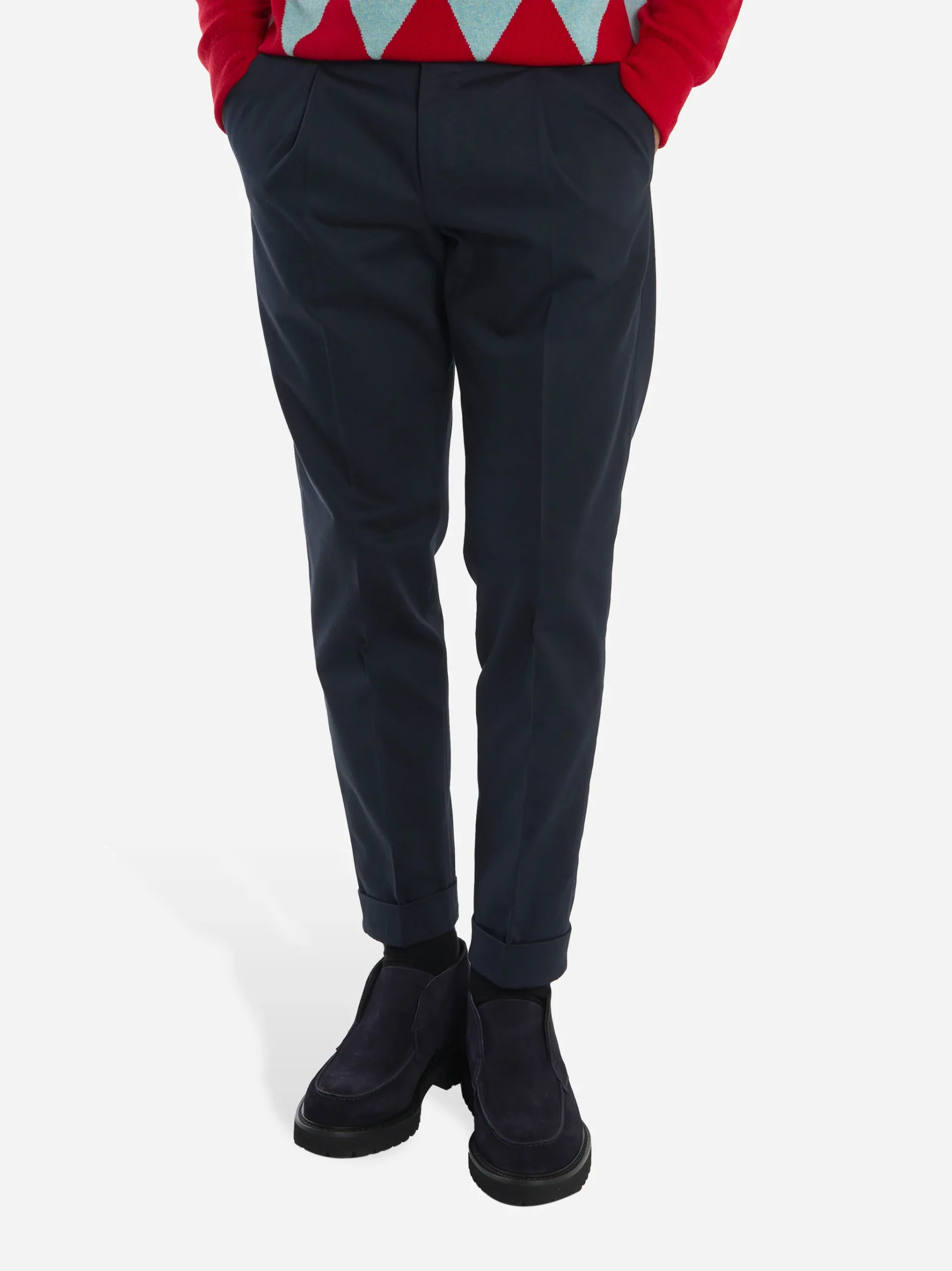 Pantalone Rebel carrot fit in cotone fermo blu - immagine 4