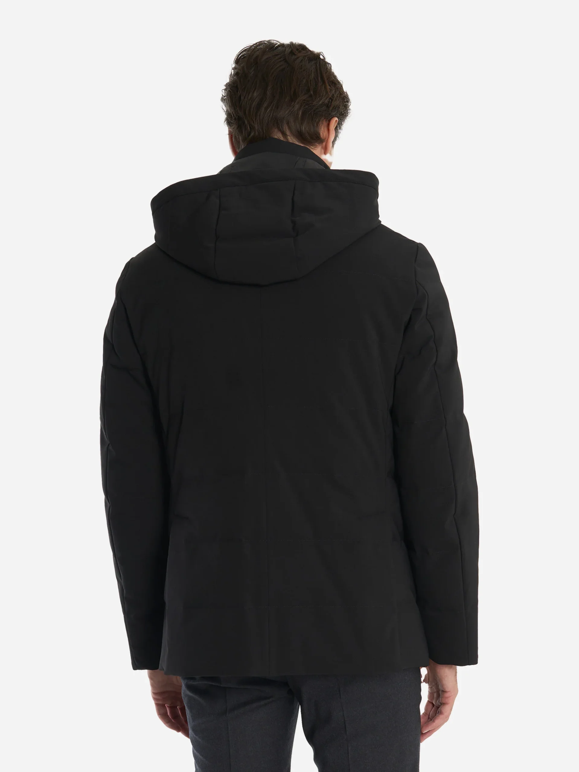 Giacca tecnica in nylon con imbottitura interna Nera - immagine 5