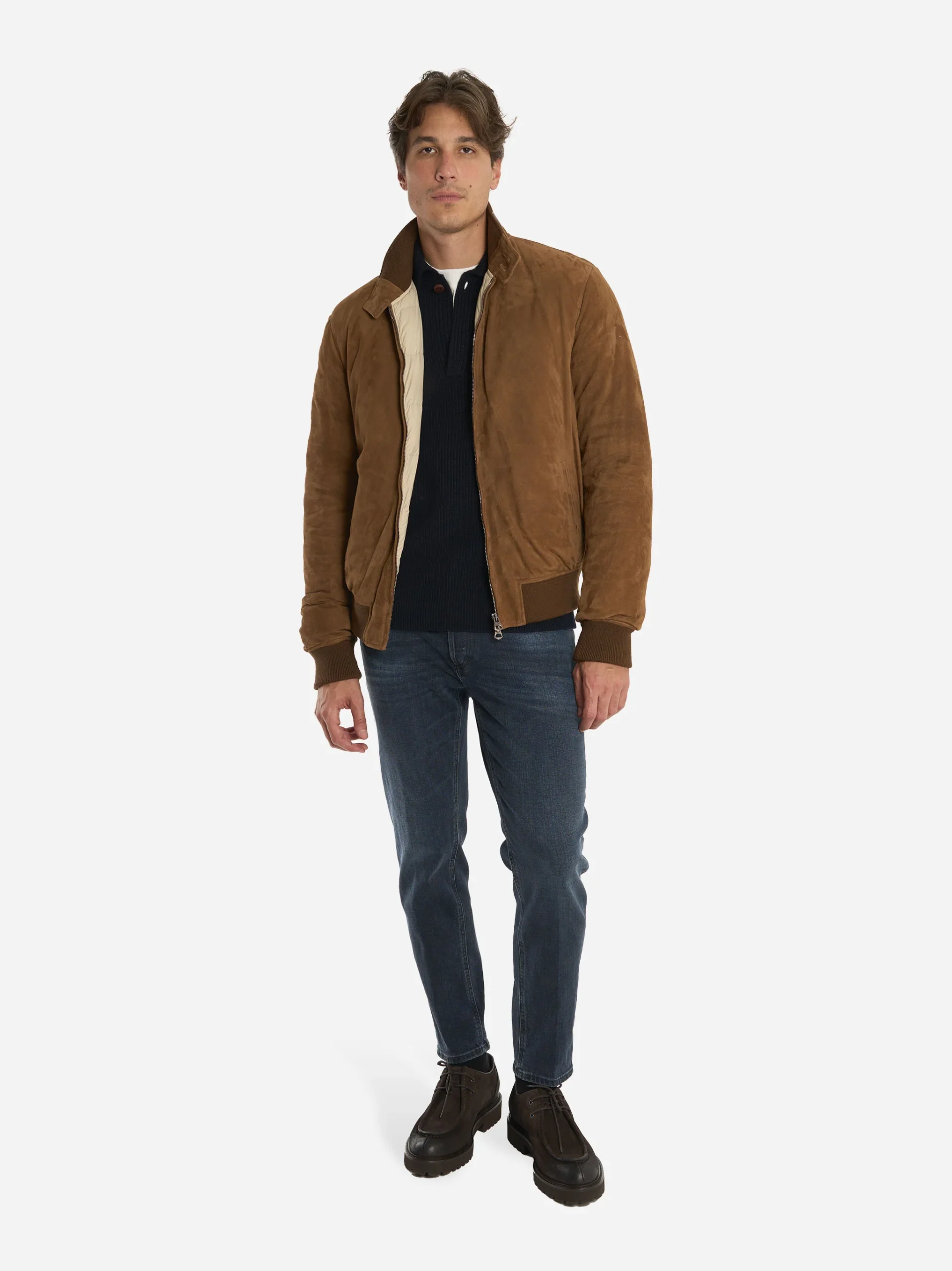 Bomber nuvola in suede con interno in piuma Beige - immagine 3