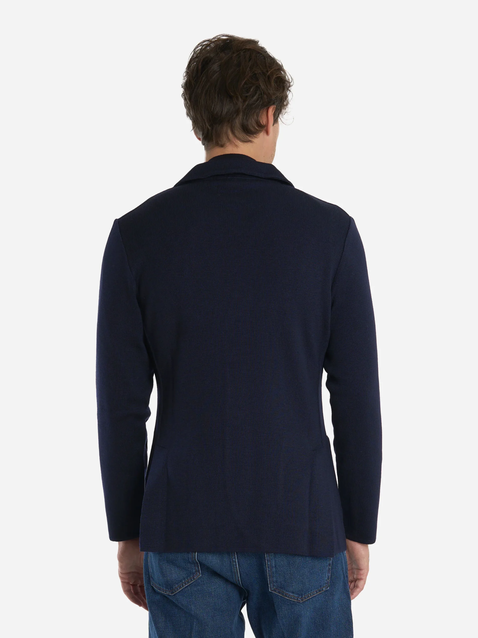 Blazer in maglia blu - immagine 5