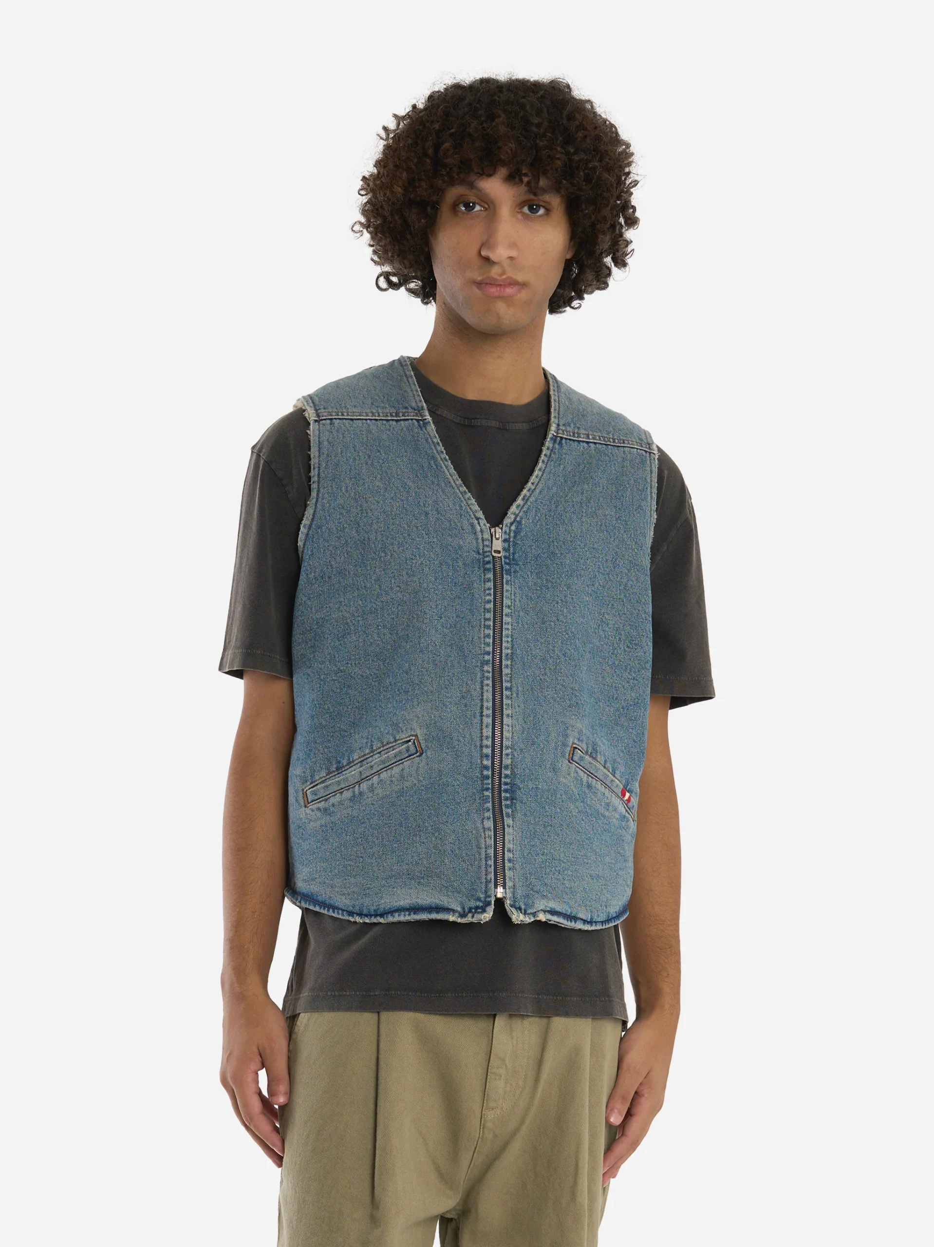 Gilet in denim con orsetto - immagine 4