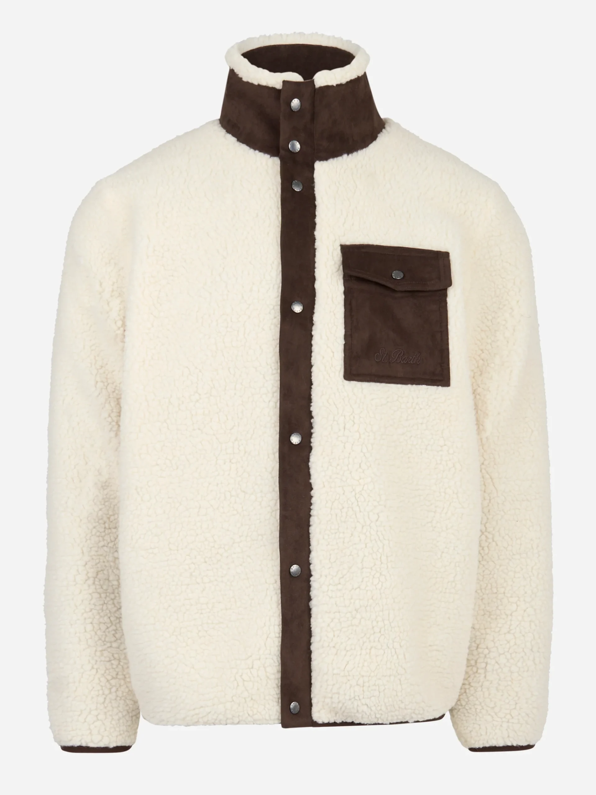 Giacca in pile sherpa Keystone bianca