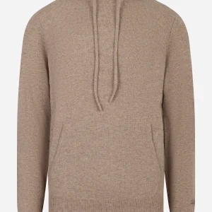 Maglia con cappuccio Mahony in lambswool Beige