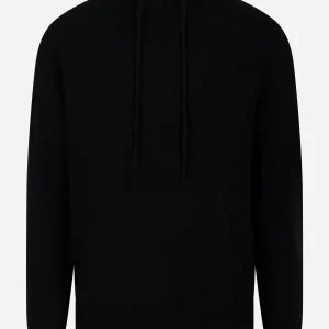 Maglia con cappuccio Mahony in lambswool Nera