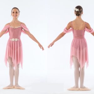 Body con manichette e gonna a punte