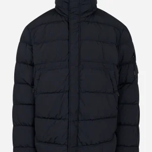 Piumino in chrome blu