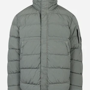 Piumino in chrome grigio