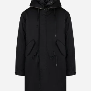 Parka in micro kei nero