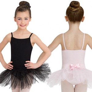 Tutù con tulle brillantinato e fiocco