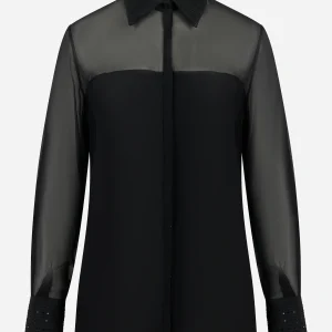 Camicia nera Cup-cake in seta