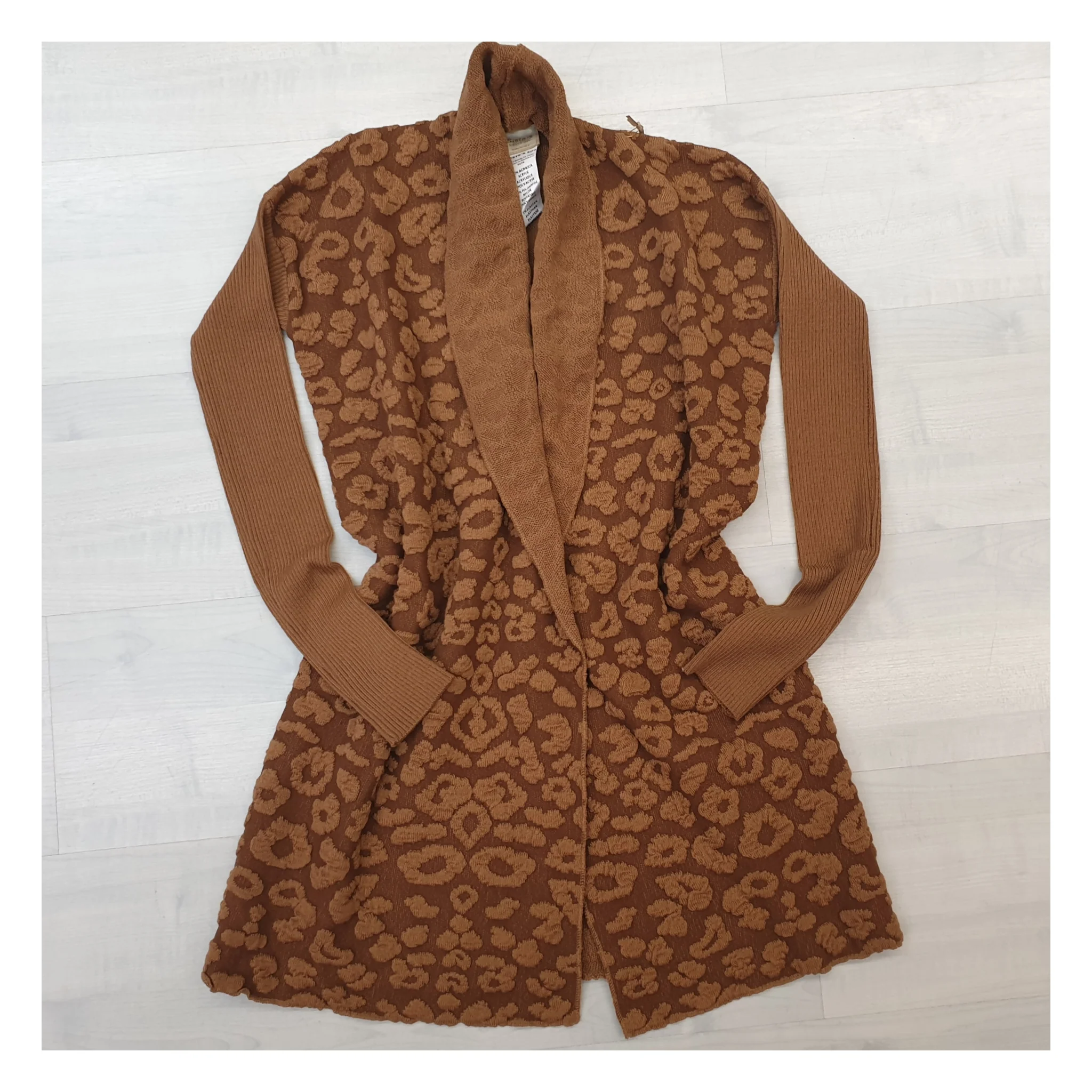 Cardigan maglia effetto maculato - immagine 5