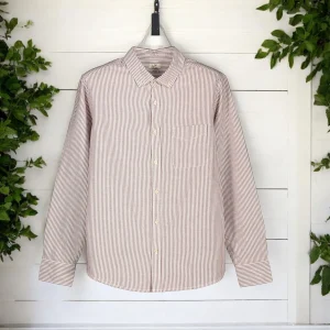 Camicia Rigata Burgundy