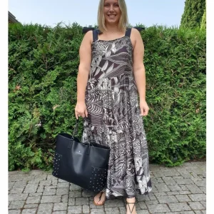 Abito lungo fiocchi spalle CURVY