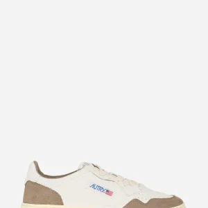 Sneakers Medalist Low in pelle bianca e suede Marrone