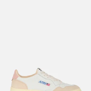 Sneakers medalist low in pelle bianca e rosa e suede
Beige