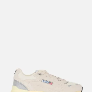 sneakers hyperway in mesh e suede bianco e Argento