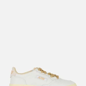 sneakers medalist low in pelle bianca e dettagli lurex
Oro