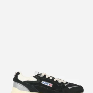 SNEAKERS HYPERWAY IN MESH E SUEDE NERO E ARGENTO