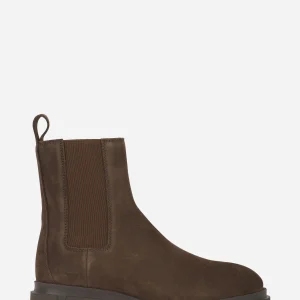 Chelsea boot in nabuk marrone
