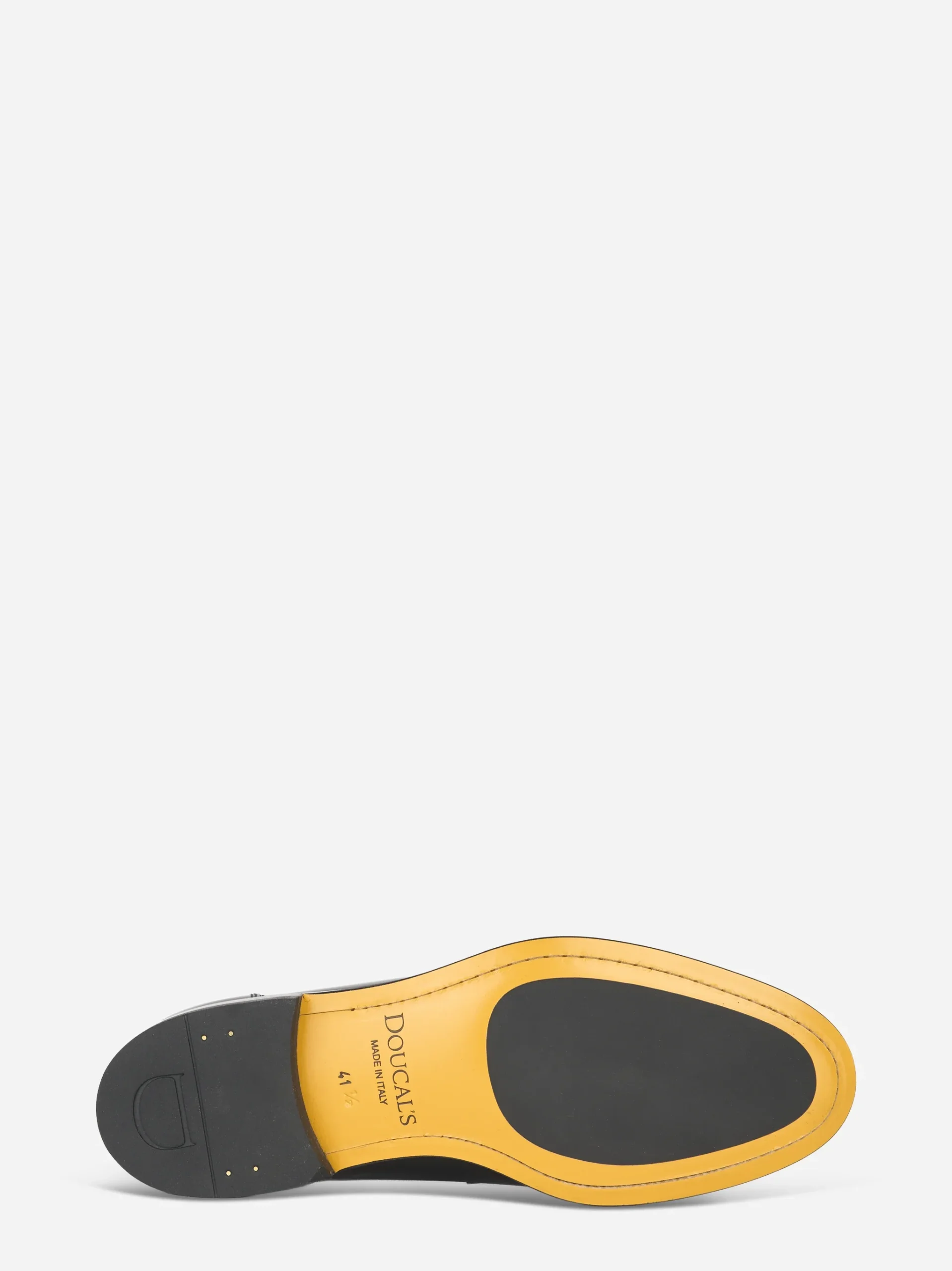 Mocassino in pelle nero con fondo cuoio - immagine 7