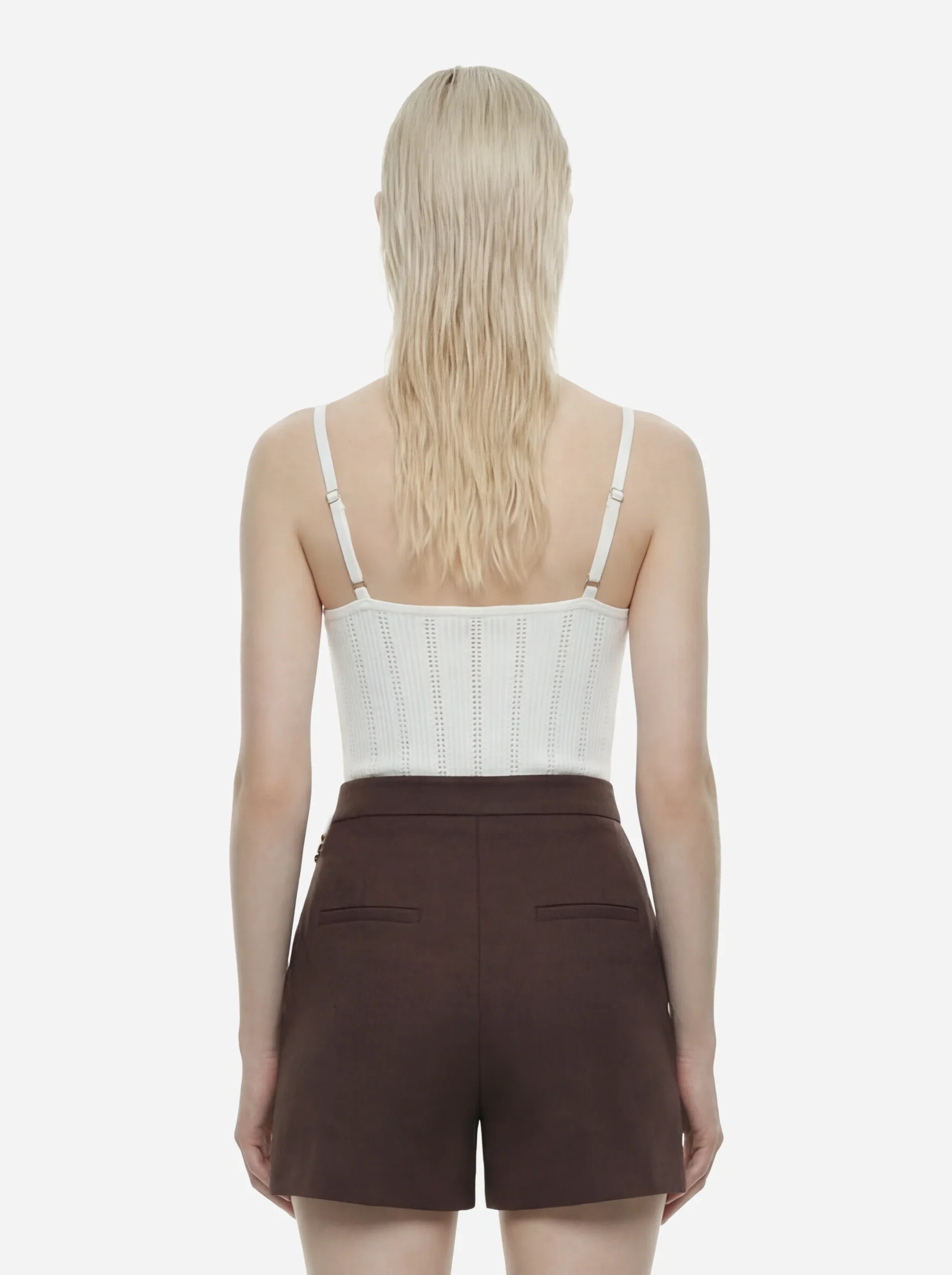 Body bianco in maglia à jour - immagine 5