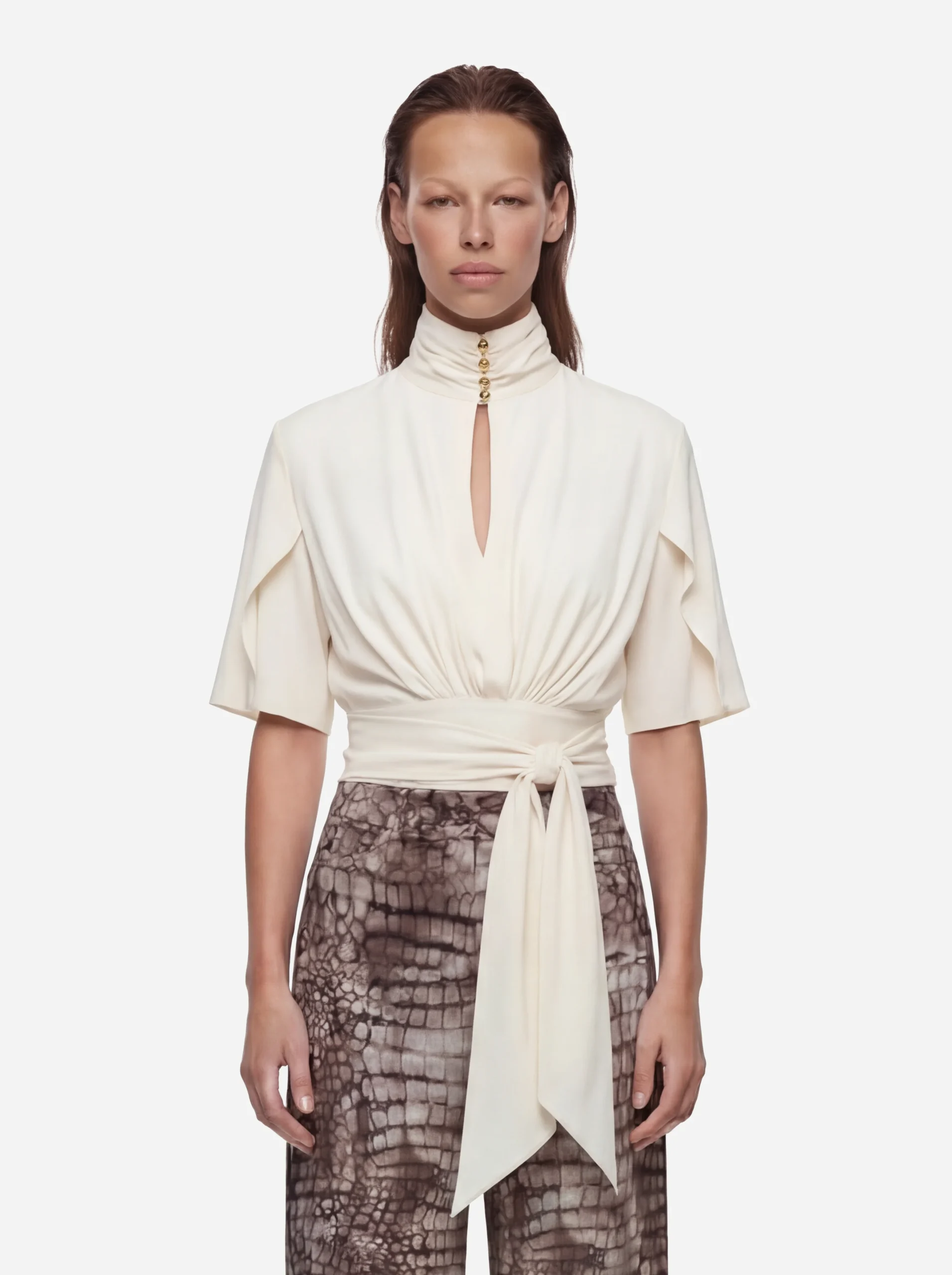 Blusa in georgette di viscosa - immagine 3