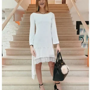 Abito latte asimmetrico