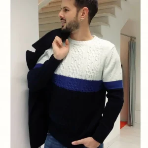 Maglione fasce color