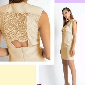 Abito tubino pizzo schiena