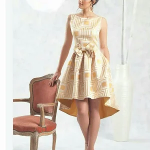 Abito giallo oro fant iridescente